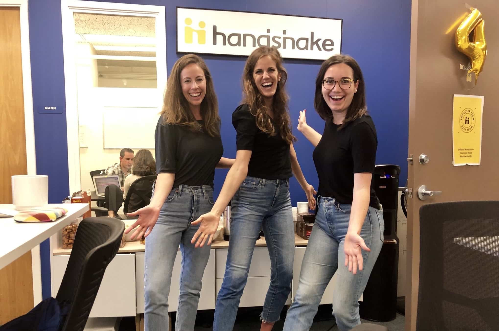 Handshake staff celebrate 4 years anniversary