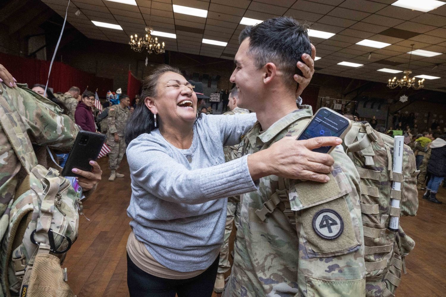 Family and friends welcomed home 200 U.S. Army Soldiers