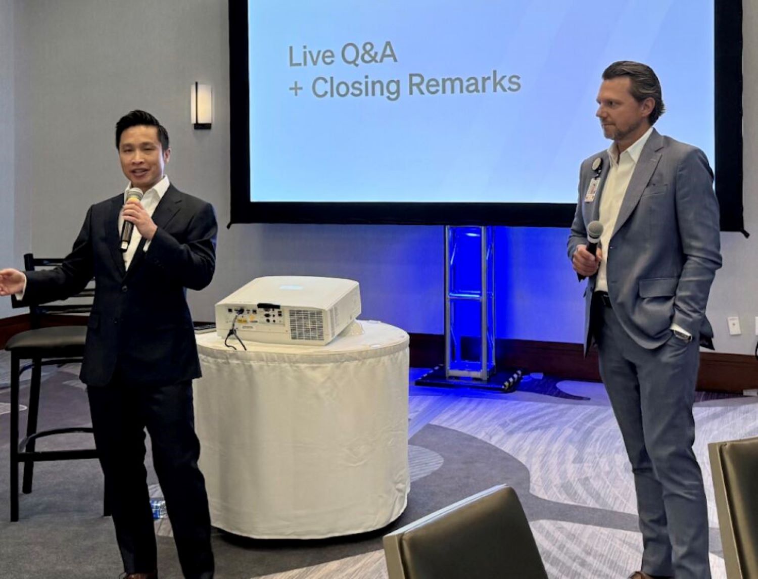 Ambience Healthcare's founder Michael Ng speaks in an seminar