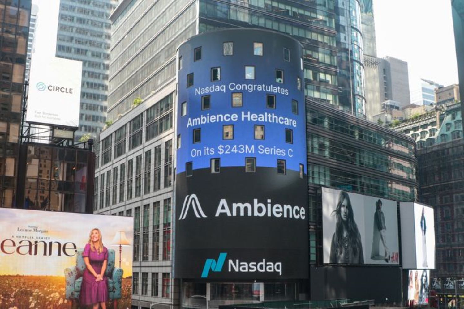 Ambience Healthcare on Nasdaq billboard