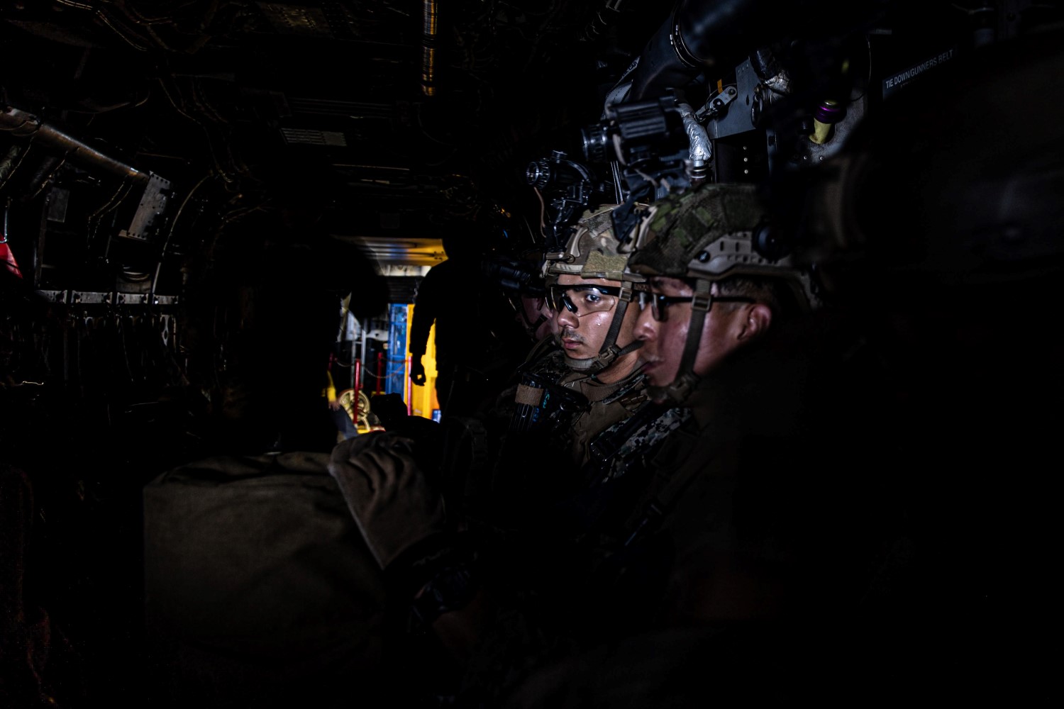 soldiers conducted nighttime on/off loading drills