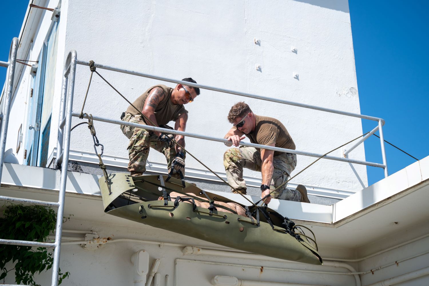 rooftop evacuation training exercise