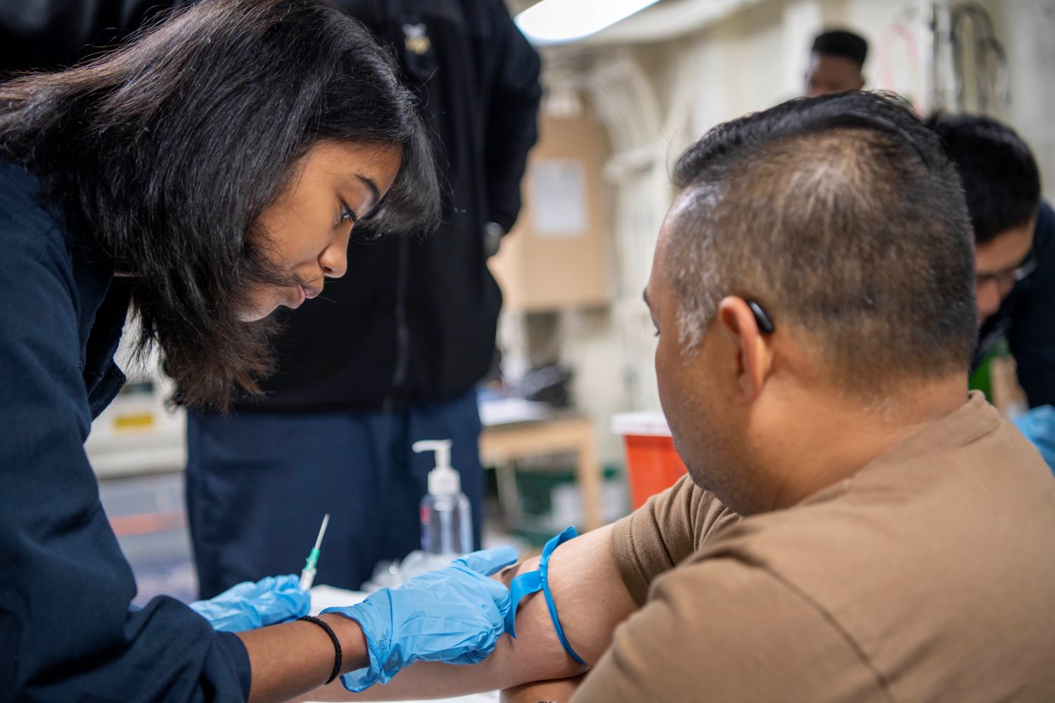 locating a vein in the arm